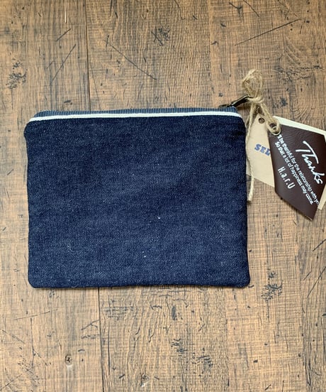 H.a.r.U made SELVEDGE DENIM POUCH