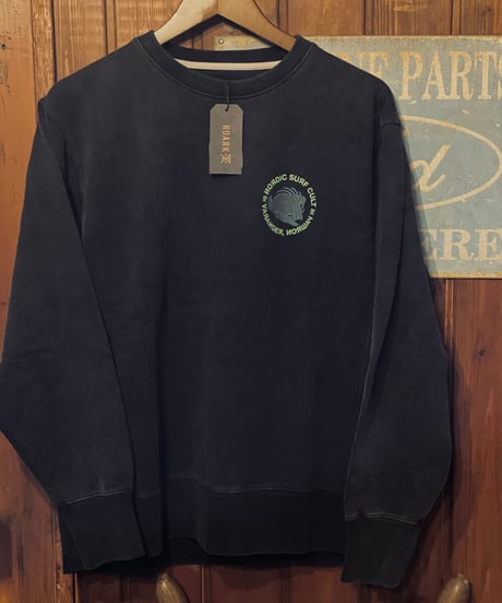 “SURF CULT” CREW SWEAT COLOR: BLACK