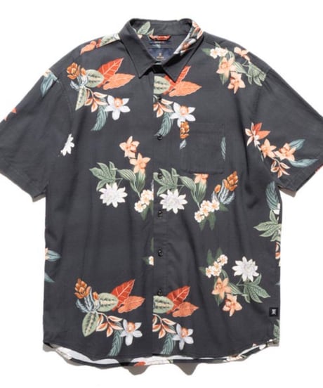 ROARK "PALAWAN FLORAL" JOURNEY S/S COLOR: BLACK