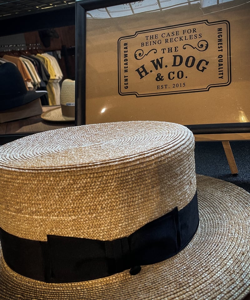 dog＆co カンカン帽　ハット　麦わら THE H.W.DOG&CO. カンカン帽 麦わら帽子 - メルカリ