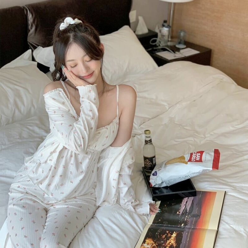 小花柄ルームウェアセット セール】【 ammy. / エイミードット 】 小花柄 4点セット ルーム