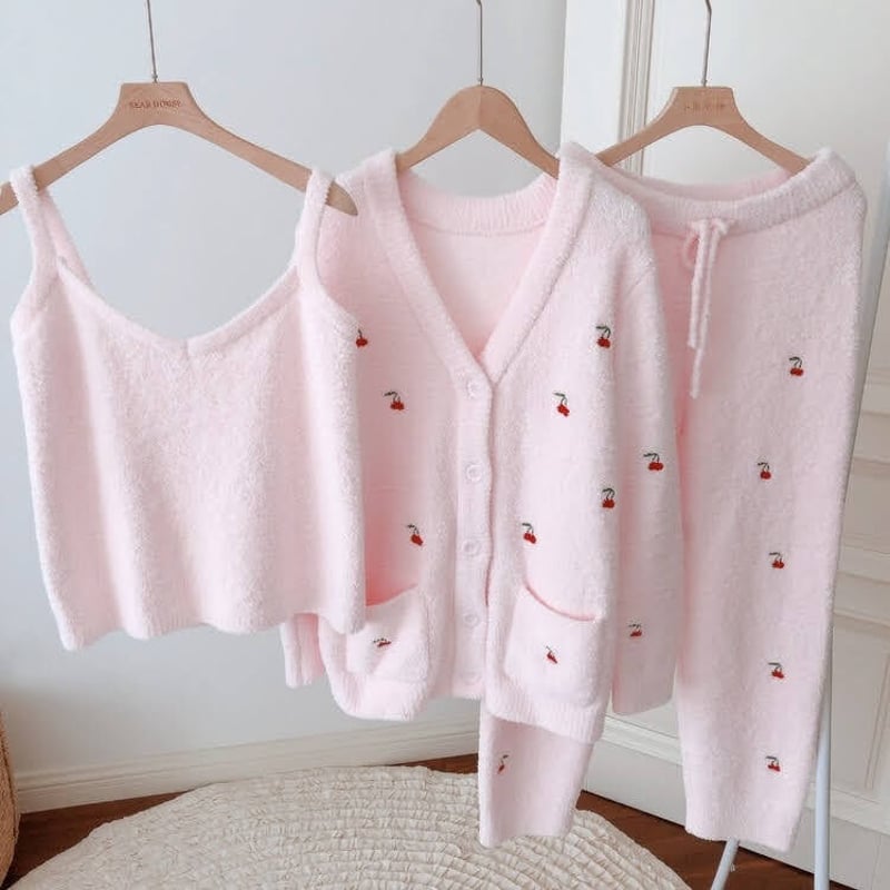 もこもこさくらんぼルームウェア 3点セット チェリー 全2色 | LILIANA