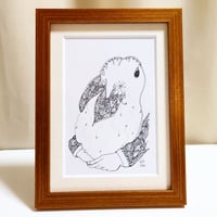 額入り原画『見つめ合うさぎ』