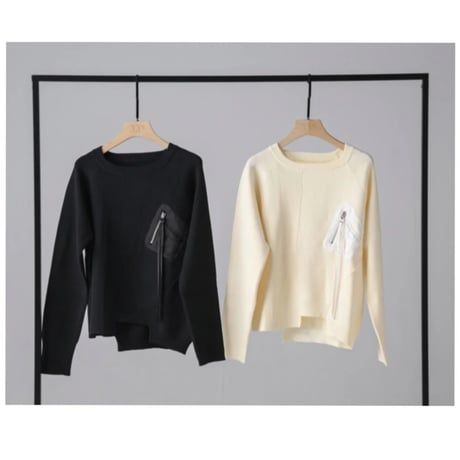 10/13   Instalive　33℃　2026aw　リブ切替胸ポケニットプルオーバー(SLIM FIT)　80165608001
