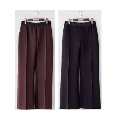 5/11 Instalive Lallia Mu 26 autumn スムースポンチフレアパンツ　2613764