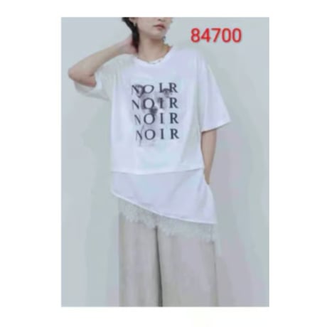 4/10、2/3Instalive　Eimee Law2026ss　アニマルフォト＆刺繡ptイレギュラーヘムレースTOPS