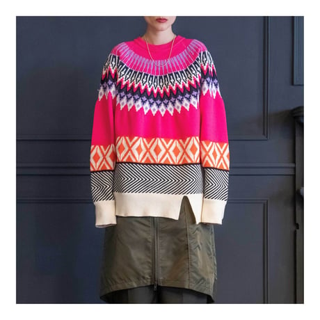 4/25 Instalive　AULA AILA　2026FW　NORDIC PATTERN PULLOVER KNIT　1263-09037