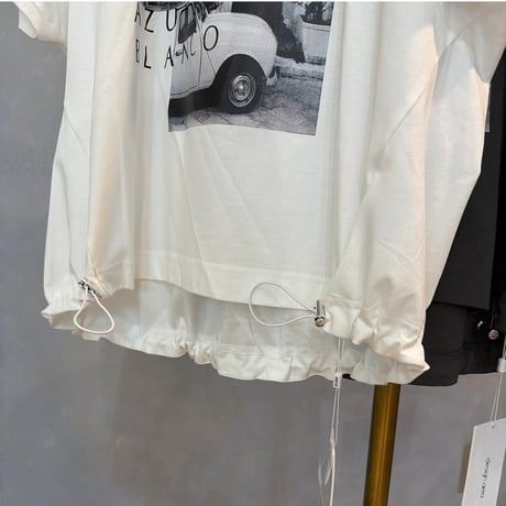 4/19 Instalive  2026ss  裾ドロスト付プリントＴシャツ  95192604001