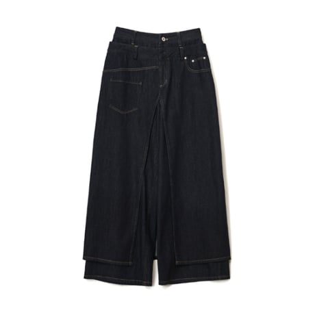 8/26、 4/26 Instalive AULA AILA LAYERED DENIM PANTS 1253-06013