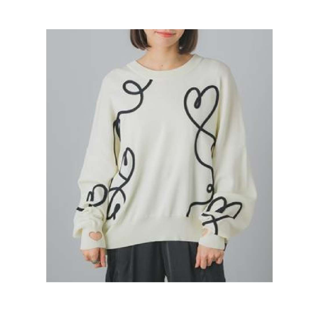 9/15 Instalive GALENA 2025aw コード刺繍ニット 70052-510