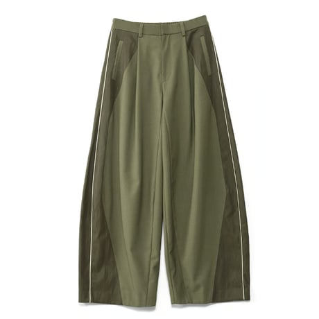 4/25 Instalive　AULA AILA　2026FW　LEATHER SWITCHING COCOON WIDE PANTS　1263-06008