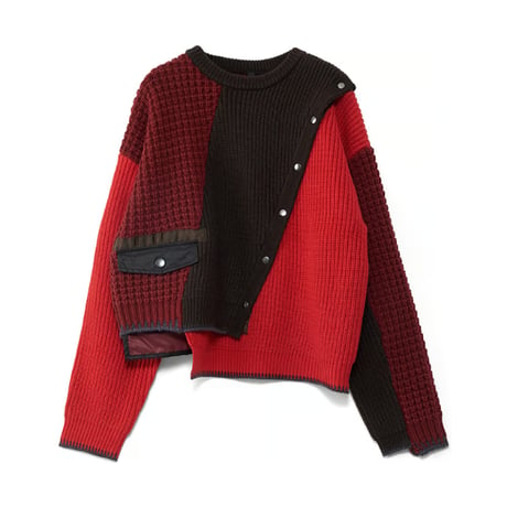 4/25 Instalive　AULA AILA　2026FW　COLOR BLOCK MILITARY KNIT PULLOVER　1263-09042
