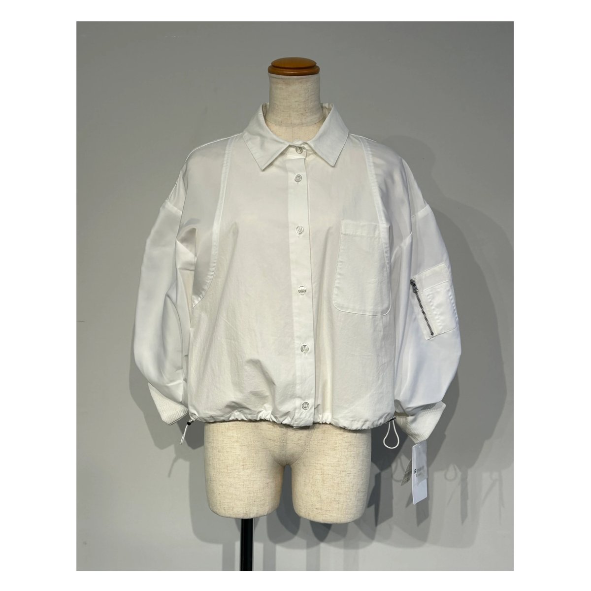 3/4 Instalive 2026ss 裾しぼり異素材ブラウス 50554602009 |