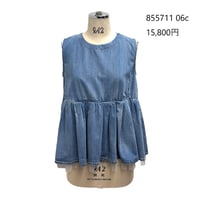 8/9、 は5/19 Instalive ayane 2025aw　チュールレイヤードダンガリートップス 855711