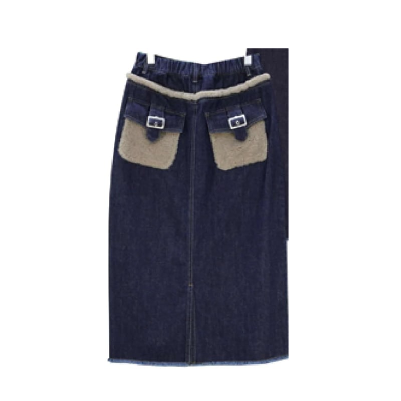 5/12 Instalive Mia 2026Autumn ボア使いDENIM スカート 16