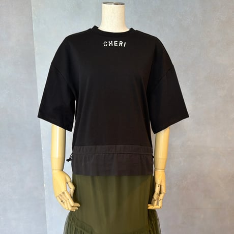 5/23 Instalive  2026ss  裾ドロスト付首元ロゴＴシャツ  95192603006