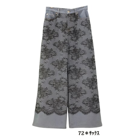 5/19 Instalive　Mia 2026Winter レースプリントデニムパンツ　1657543