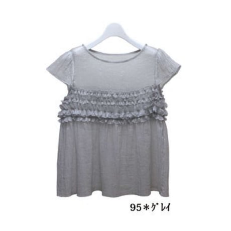 11/18 Instalive Mia 2026 summer シワ加工シアーブラウス　1624555　※４月下旬～５月上旬予定