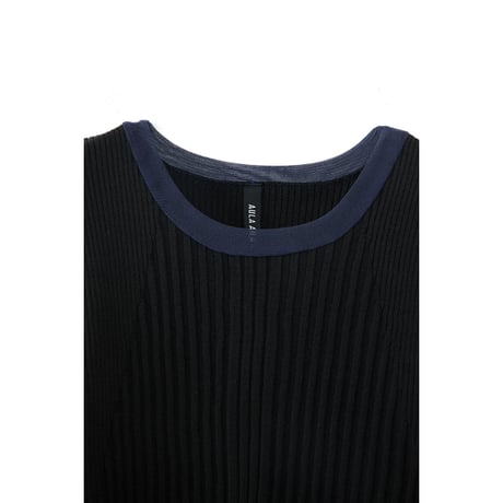 4/25 Instalive　AULA AILA　2026FW　COLOR BLOCK SHEER SLEEVE KNIT　1263-09014