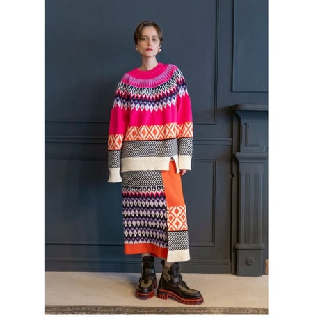 4/25 Instalive　AULA AILA　2026FW　NORDIC PATTERN PULLOVER KNIT　1263-09037