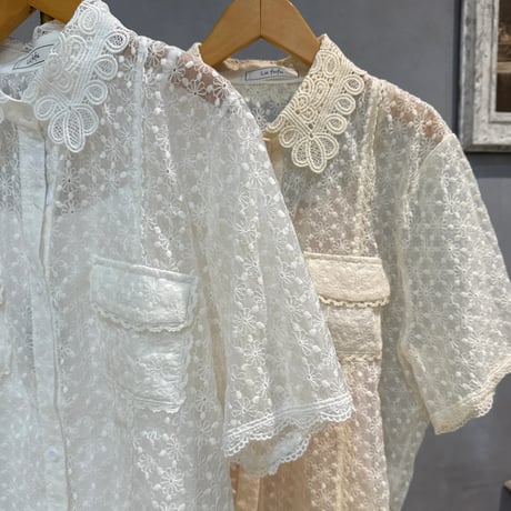 6/15、5/21 Instalive　刺繍シアーブラウス　5080605026