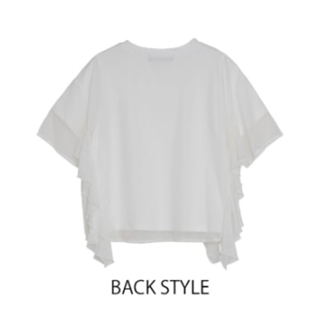 3/28 Instalive　フリルシアードッキングTee.  MICALLE MICALLE 2026ss④　MMC118BEB