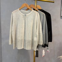 裾メッシュシアーカーディガン　81554604004