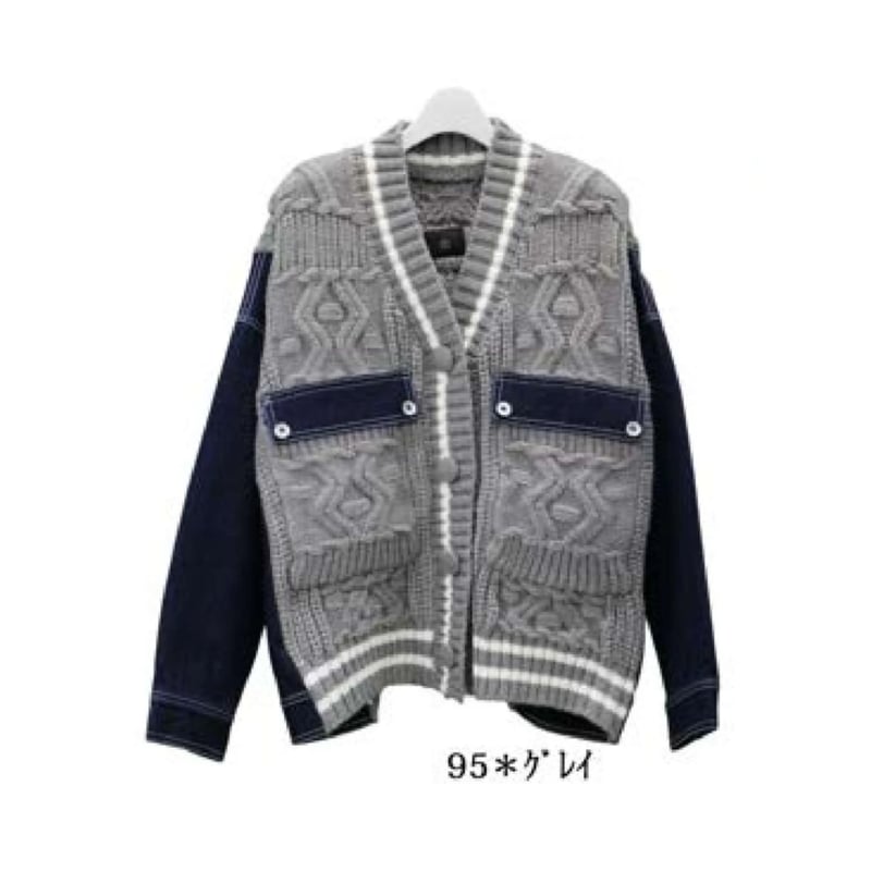 5/6 Instalive Mia 2025 Autumn ニット使いデニムジャケット 154