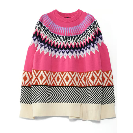 4/25 Instalive　AULA AILA　2026FW　NORDIC PATTERN PULLOVER KNIT　1263-09037
