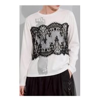 6/12 Instalive　GALENA 2026aw レースコンビロングスリーブTシャツ　70062-4101