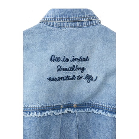 4/25 Instalive　AULA AILA　2026FW　GRAFFITI DENIM SHIRT　1263-04001