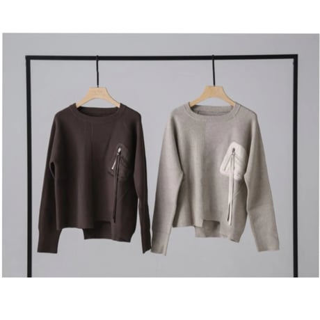 10/13   Instalive　33℃　2026aw　リブ切替胸ポケニットプルオーバー(SLIM FIT)　80165608001