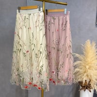 4/28 Instalive 2026ss  シアー刺繍スカート　6880604003
