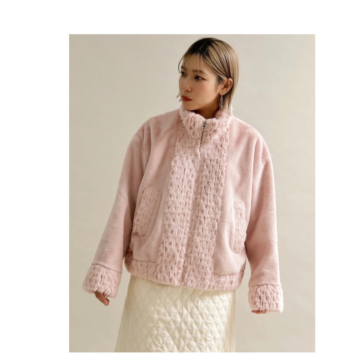 1/5 Instalive Mia 2025 Winter 前立てファー使いブルゾン 1554