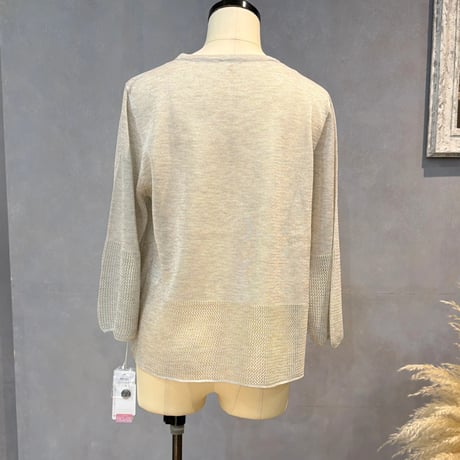 裾メッシュシアーカーディガン　81554604004