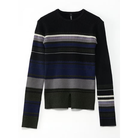 4/25 Instalive　AULA AILA　2026FW　ASYMMETRY BORDER RIB KNIT　1263-09032