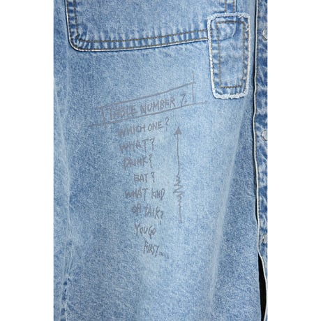 4/25 Instalive　AULA AILA　2026FW　GRAFFITI DENIM SHIRT　1263-04001