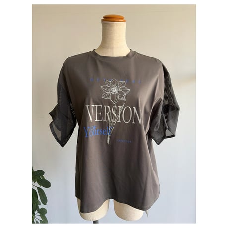 5/4、4/28、4/7、3/24　Instalive　2026ss　袖メッシュプリントTシャツ