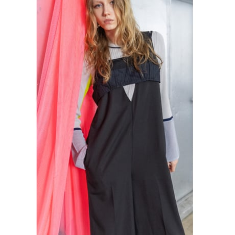 サロペット・オーバーオール・オールインワン mmeeme Lame tweed combinaison セール】LAME TWEED BUSTIER ROMPERS（サロペット