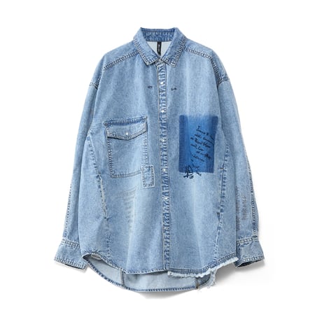 4/25 Instalive　AULA AILA　2026FW　GRAFFITI DENIM SHIRT　1263-04001