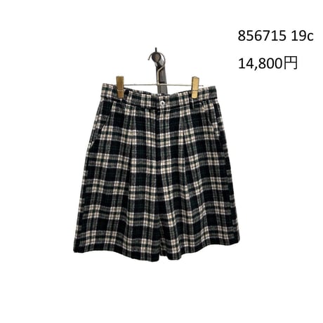 6/1 Instalive　ayane 2026AW チェック柄ハーフパンツ　856715　※11月上旬～中旬予定