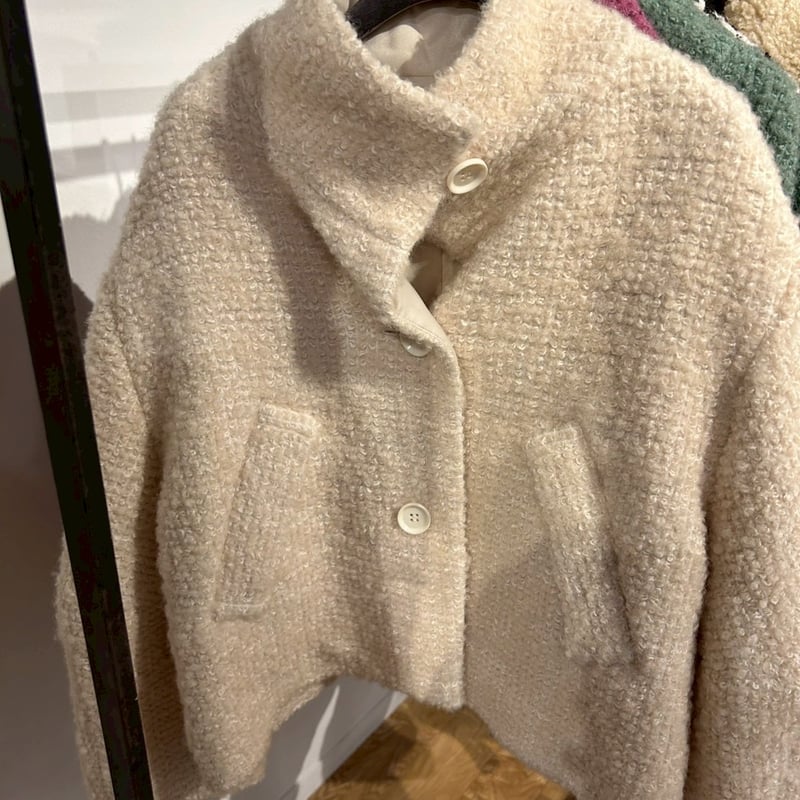 Lallia Mu ウールツイードショートコート Lallia Mu] ラリアムー ボア