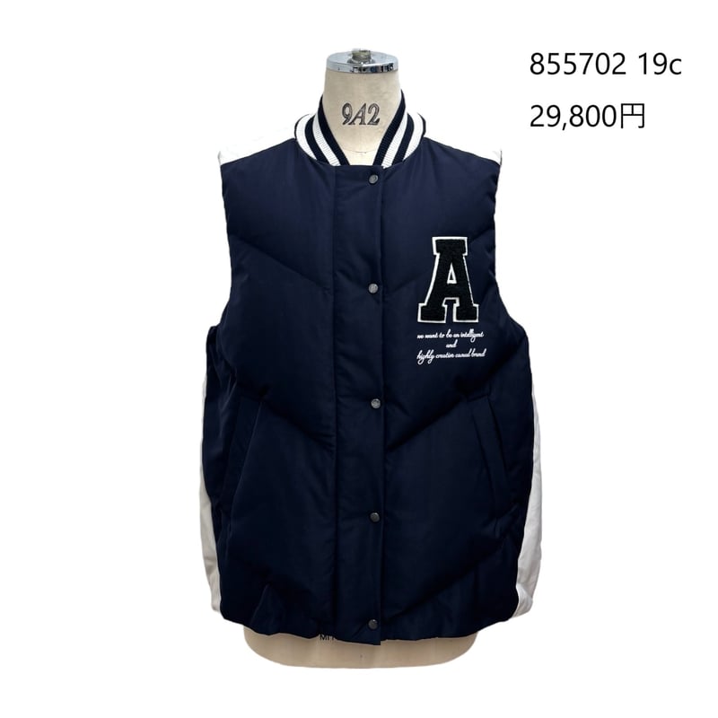 ayane フード付きダウンベスト エクリュ 5/19 Instalive ayane 2025aw スタジャンダウンベスト 855702