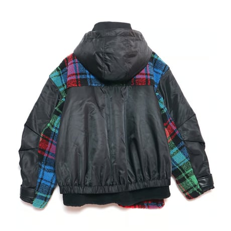 4/25 Instalive　AULA AILA　2026FW　CHECKED BOA COMBINATION BLOUSON　1263-01039