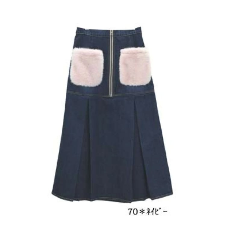 5/6 Instalive Mia 2025 Autumn ポケットファーデニムスカート 15