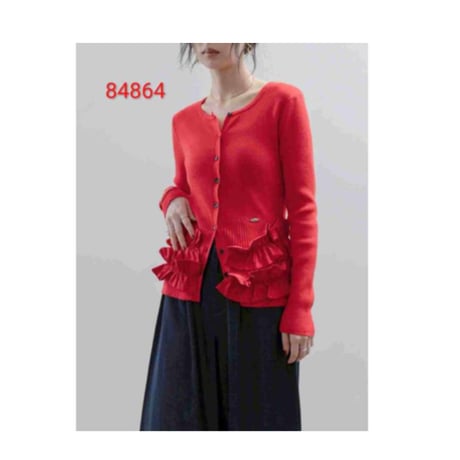 【TT様専用】5/25　Instalive　Eimee Law 2026 PreAutumn　ギャザーフリルリブニットカーデ　84864
