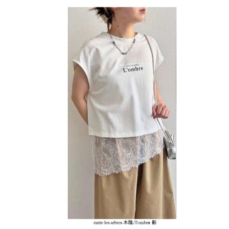 6/16  Instalive　LHELBIE　26SS　レースヘムロゴTシャツ　52332Z-2
