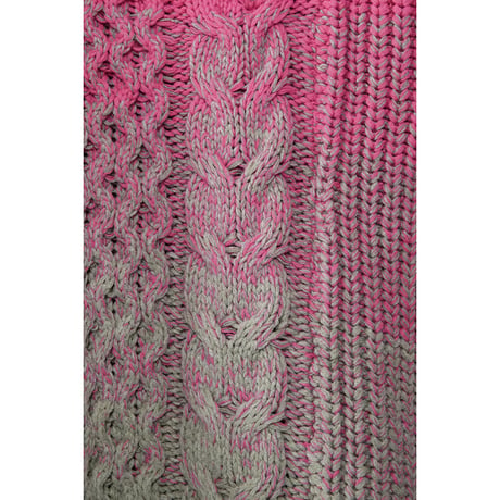 4/25 Instalive　AULA AILA　2026FW　2WAY GRADATION ARAN KNIT VEST　1263-09030