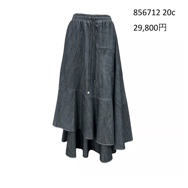 限定】5/18 Instalive ayane 2026AW ダンガリー変形切り替えスカート