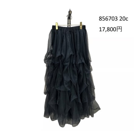【限定】5/18 Instalive　ayane 2026AW タックチュールロングスカート　856703